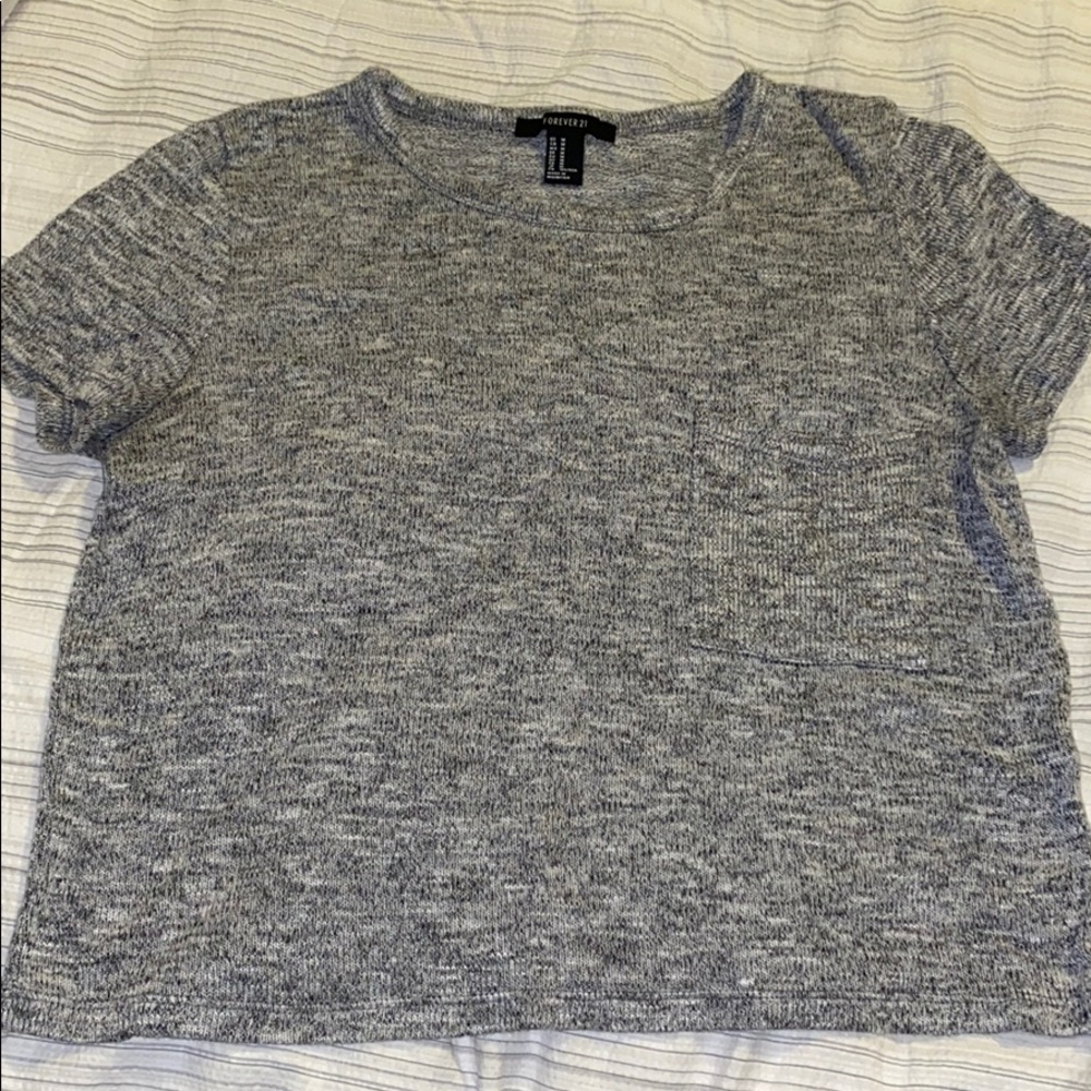 Grey Crop Tee
